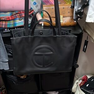 Telfar Black Shopping Tote